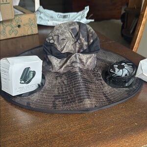 Camouflage Sun Hat with Fan